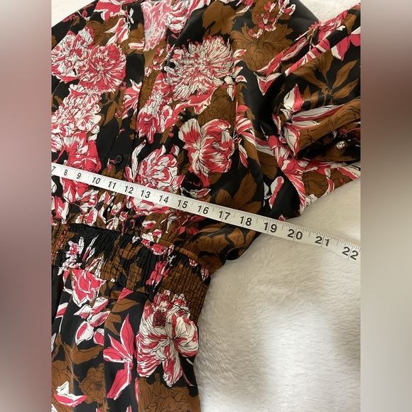 ZARA Printed Floral Long Sleeve Mini Dress Size S Authentic! - Picture 6 of 12